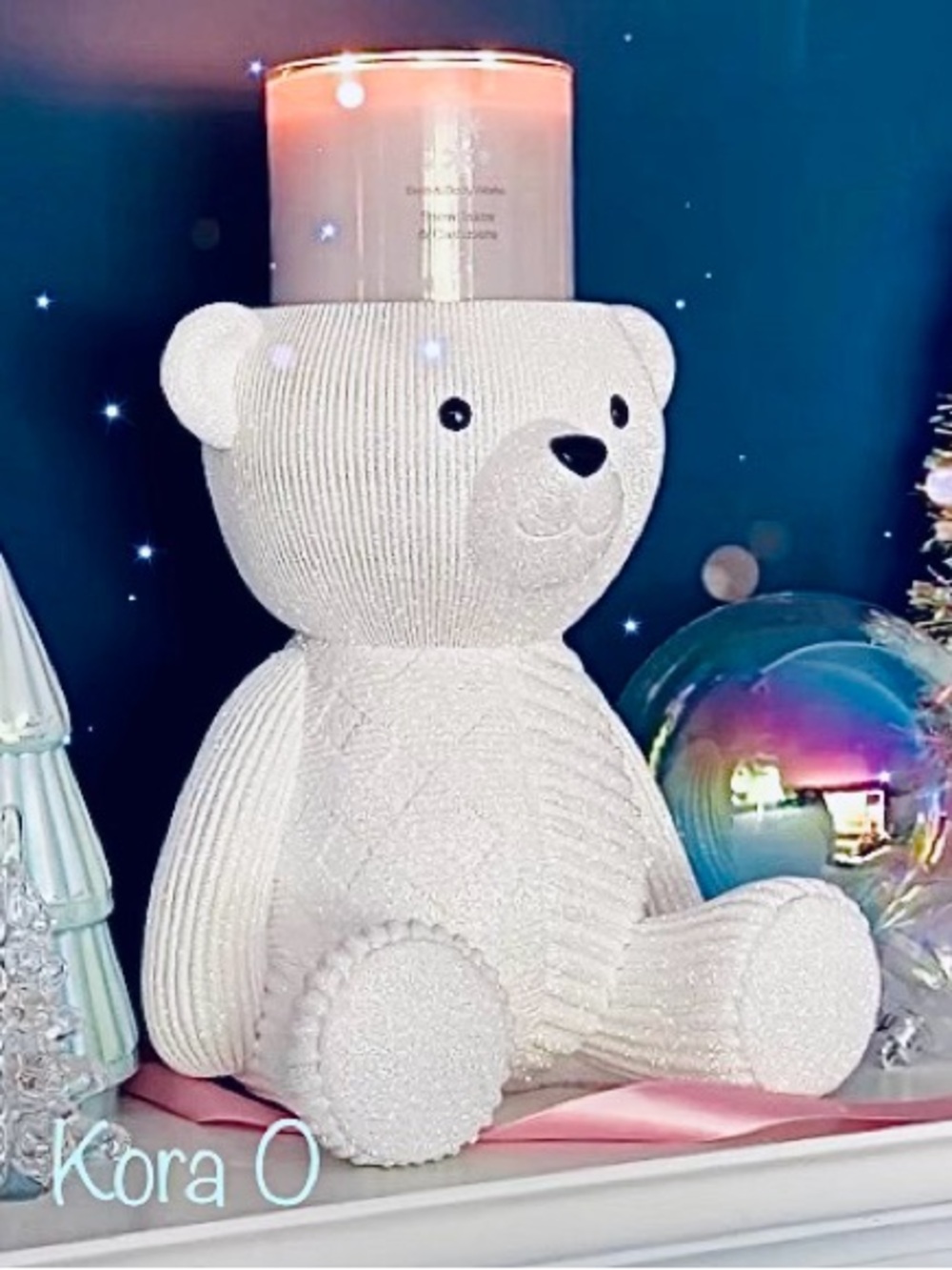 BBW Sparkling Bear Candle Pedestal